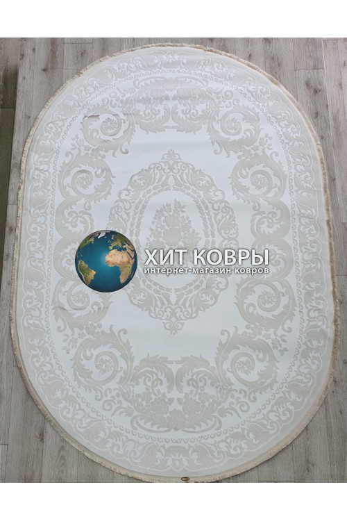Турецкий ковер Ritim 4204 Белый овал